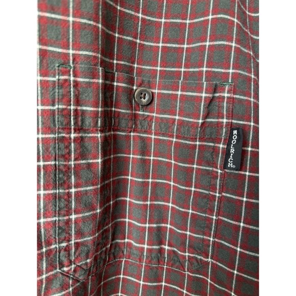 Woolrich Men's XL Long Sleeve Button Down Shirt Red Gray White Plaid - Picture 2 of 5